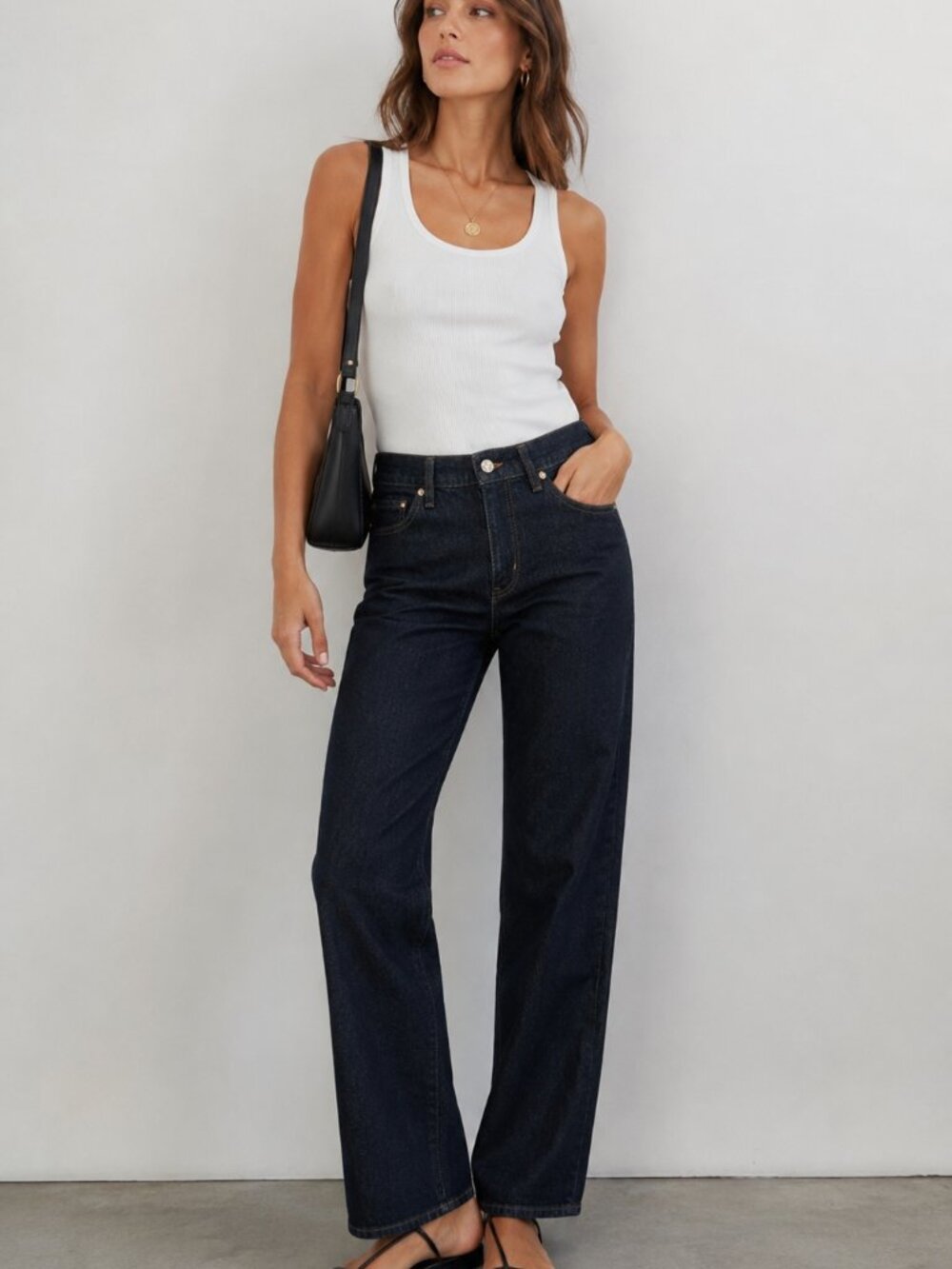 FRAME The Borrowed Jeans Dark Wash Straight Leg Denim Size 26